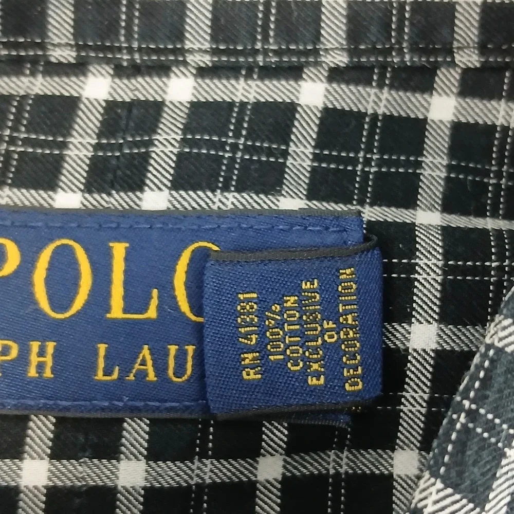 Polo Ralph‎ Lauren Small Mens Shirt Oxford Spread Collar Plaid 20x27